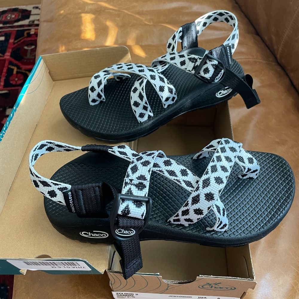 Chaco ZCloud 2 Sandals with Black and White Straps